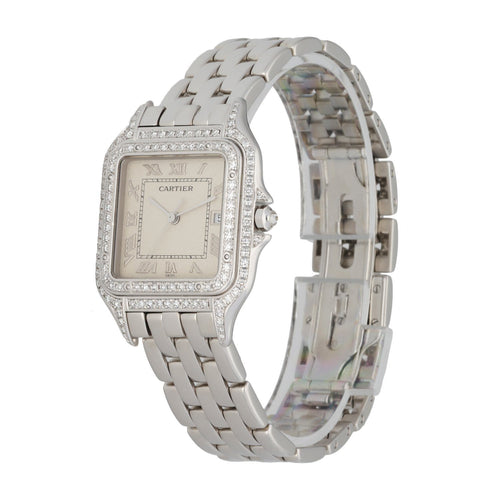 Cartier Panthere 1650/2 Diamond Dial 18K White Gold Watch