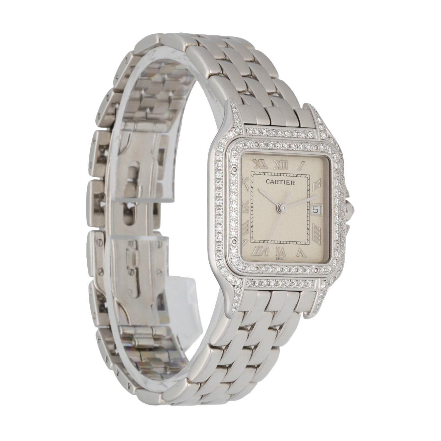 Cartier Panthere 1650/2 Diamond Dial 18K White Gold Watch
