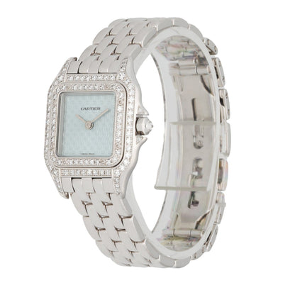 Cartier Panthere 1660 18K White Gold Diamond Anniversary Logo Ladies Watch - Virtual