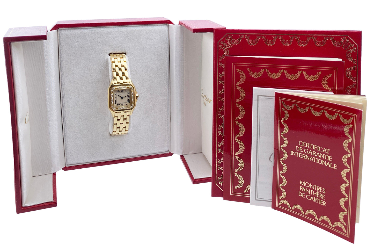 Cartier Panthere 18K Diamond Bezel Ladies Watch