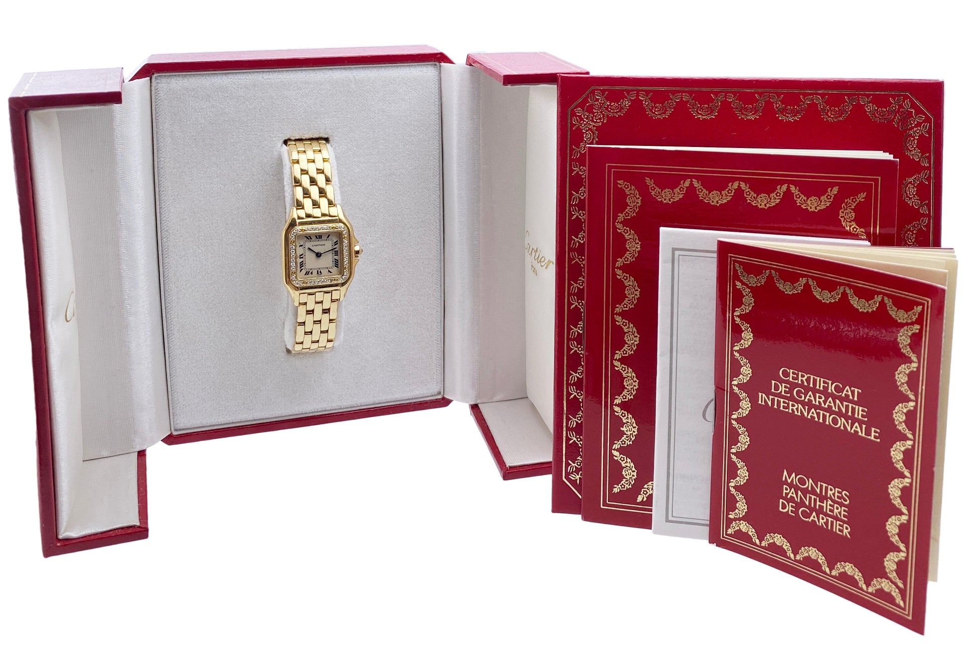 Cartier Panthere 18K Diamond Bezel Ladies Watch