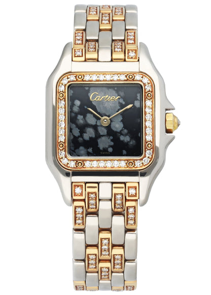 Cartier Panthere 18K White Gold & Rose Factory Set Diamonds Ladies Watch - Virtual
