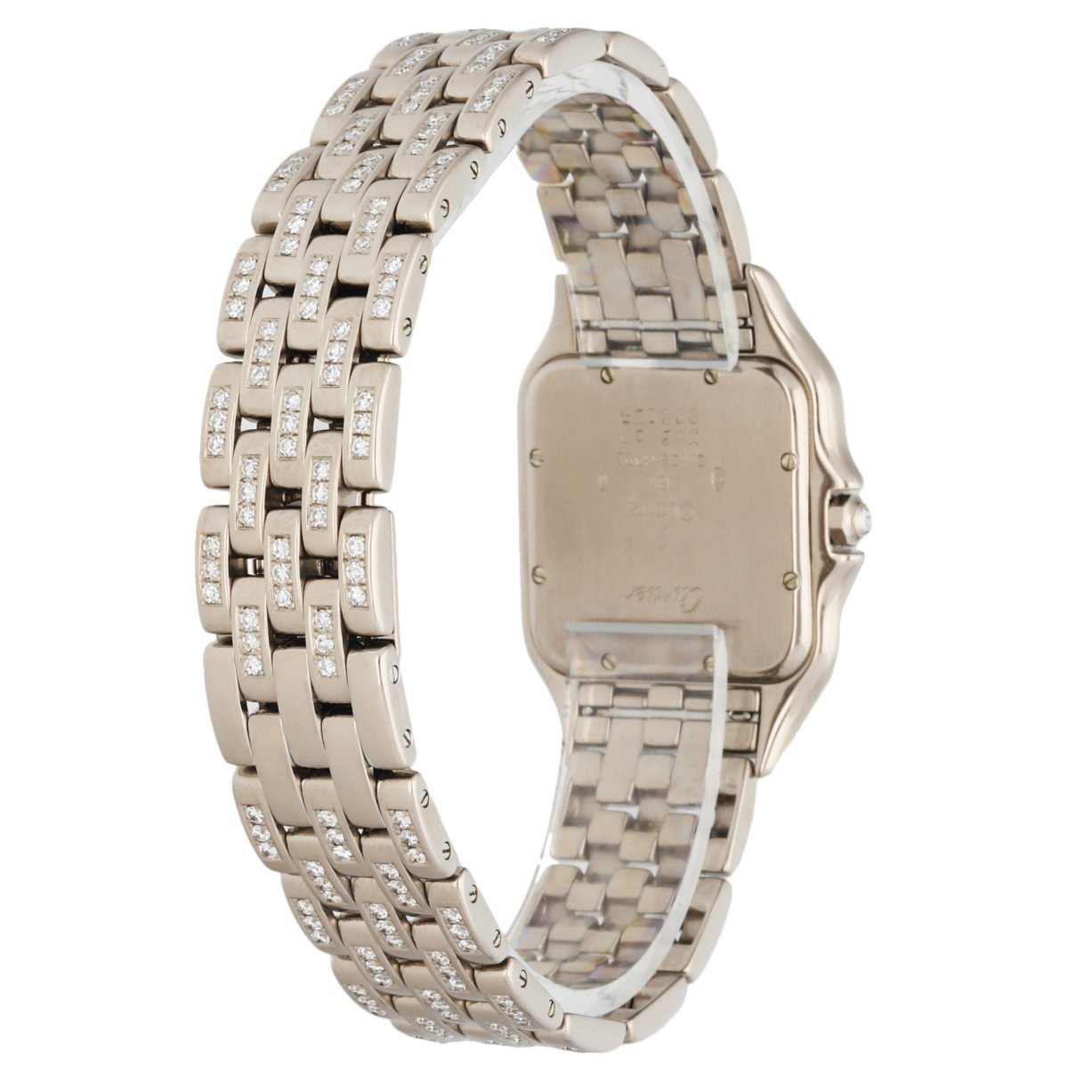 Cartier Panthere 18K White Gold Full Factory Diamonds - Wristwatch