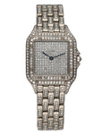 Cartier Panthere 18K White Gold Full Factory Diamonds - Wristwatch