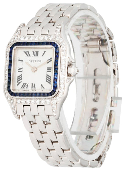 Cartier Panthere 18k White Gold Diamond 2362 Ladies Watch - Wristwatch