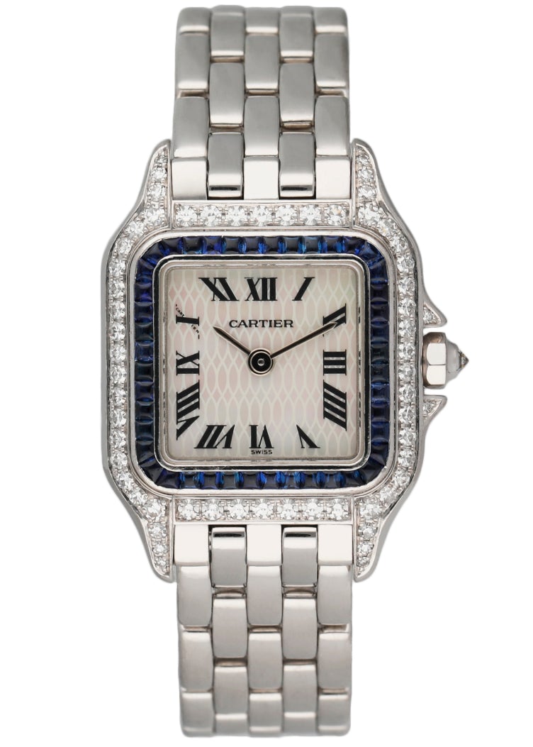 Cartier Panthere 18k White Gold Diamond 2362 Ladies Watch - Wristwatch