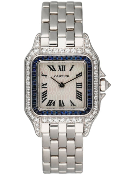 Cartier Panthere 18k White Gold Diamond 2362 Ladies Watch - Wristwatch