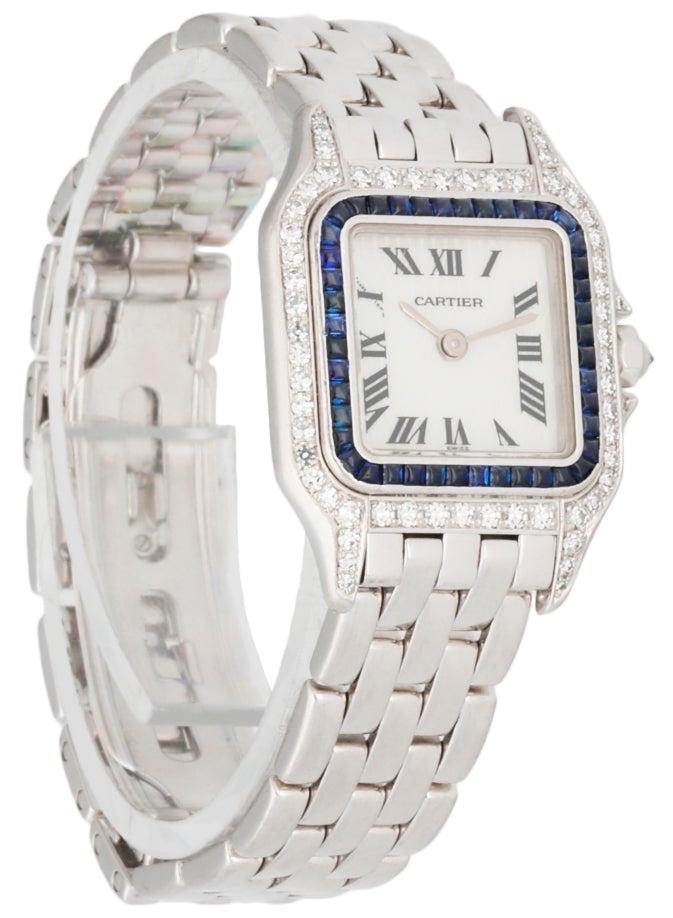 Cartier Panthere 18k White Gold Diamond 2362 Ladies Watch - Wristwatch