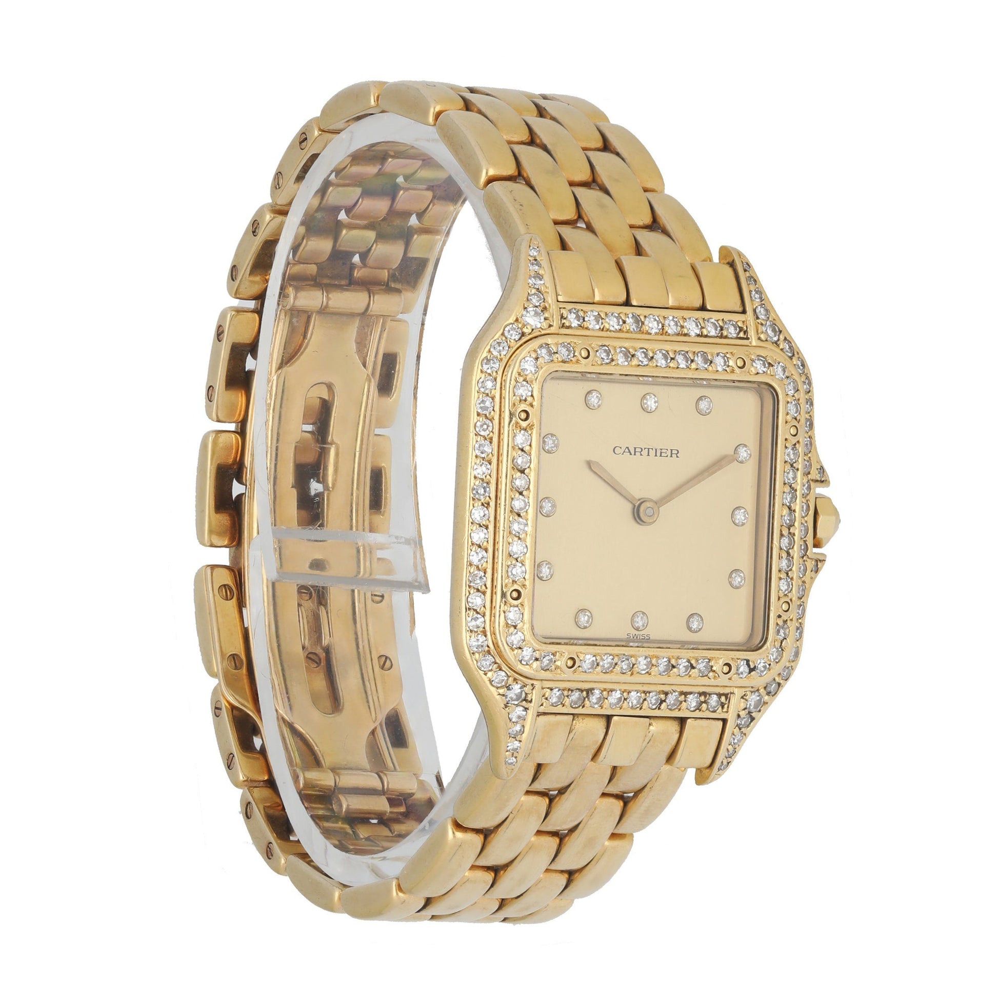 Cartier Panthere 18K Yellow Gold Diamond Dial & Bezel - Virtual