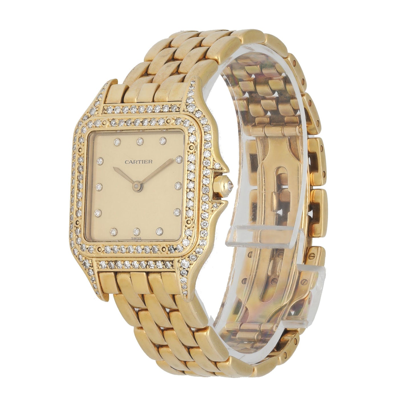 Cartier Panthere 18K Yellow Gold Diamond Dial & Bezel - Virtual