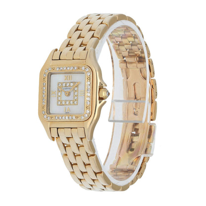 Cartier Panthere 18K Yellow Gold & Diamond dial Ladies Watch - Wristwatch