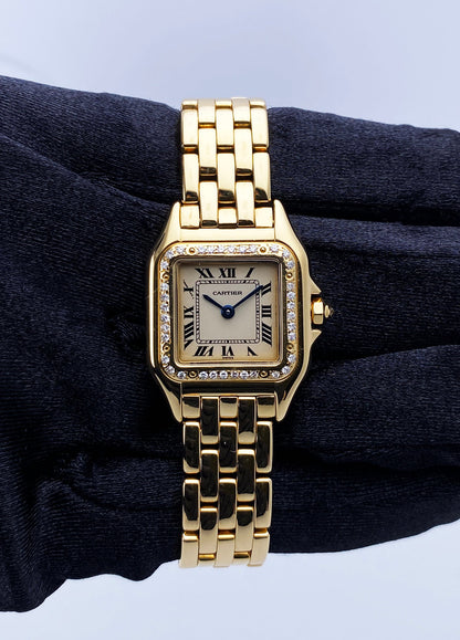 Cartier Panthere 18K Yellow Gold Diamonds Ladies Watch