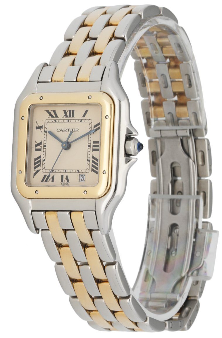 Cartier Panthere 83949 Two Row Midsize Watch With Box - Wristwatch