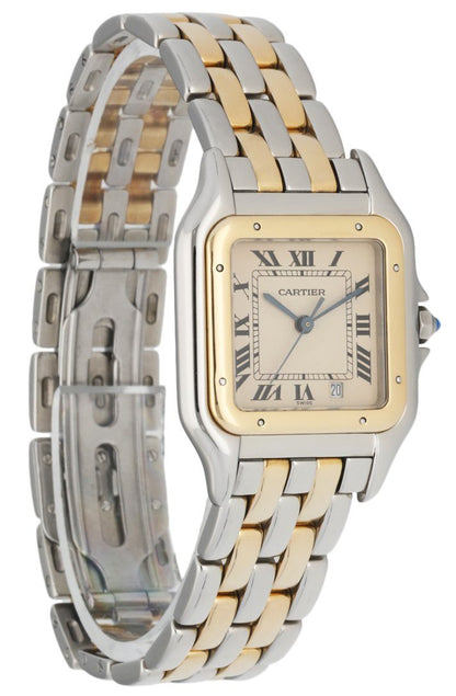 Cartier Panthere 83949 Two Row Midsize Watch With Box - Wristwatch