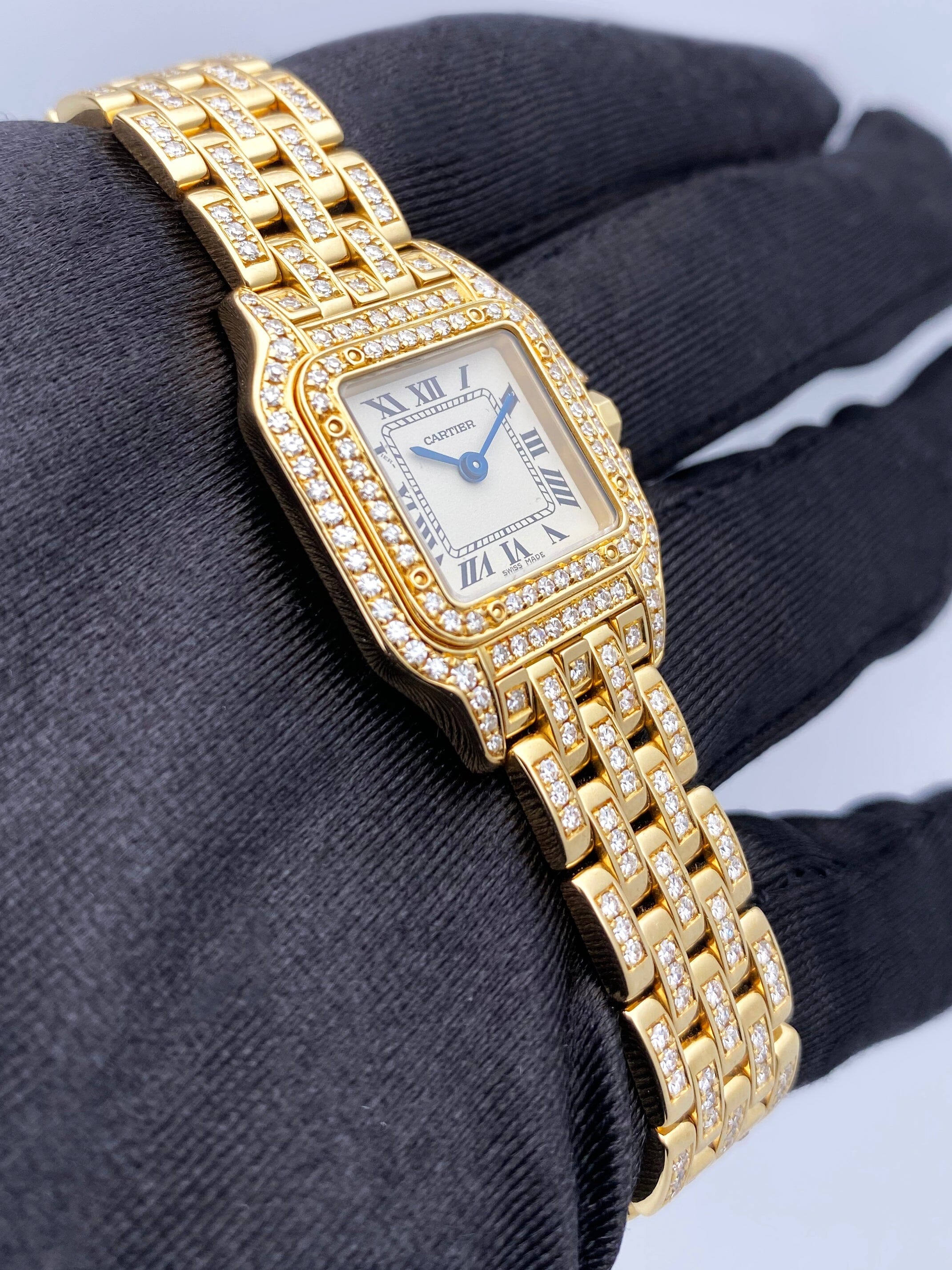 Cartier Panthere 866919 18K Yellow Gold & Diamond Ladies Watch Box