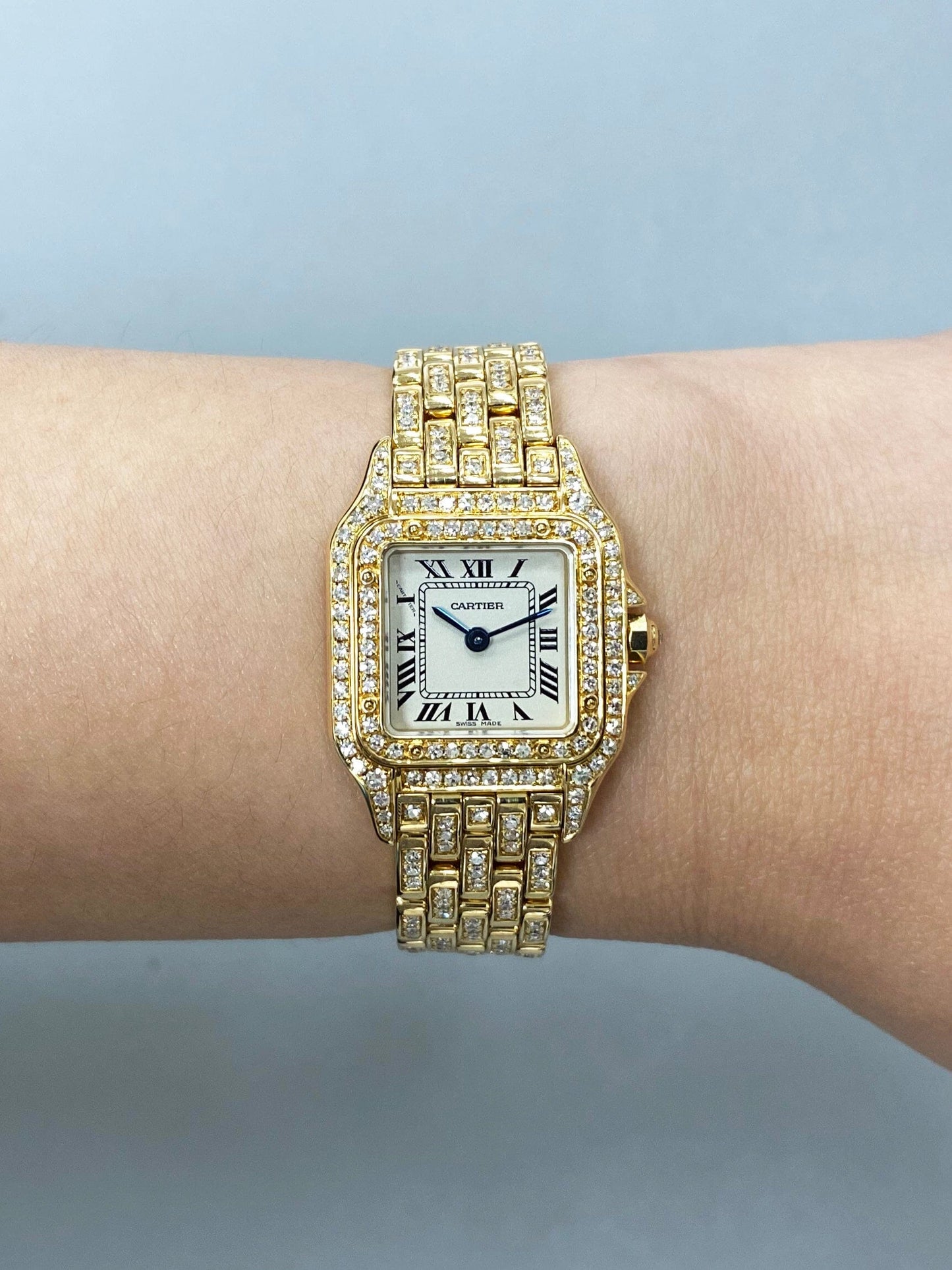 Cartier Panthere 866919 18K Yellow Gold & Diamond Ladies Watch Box Papers