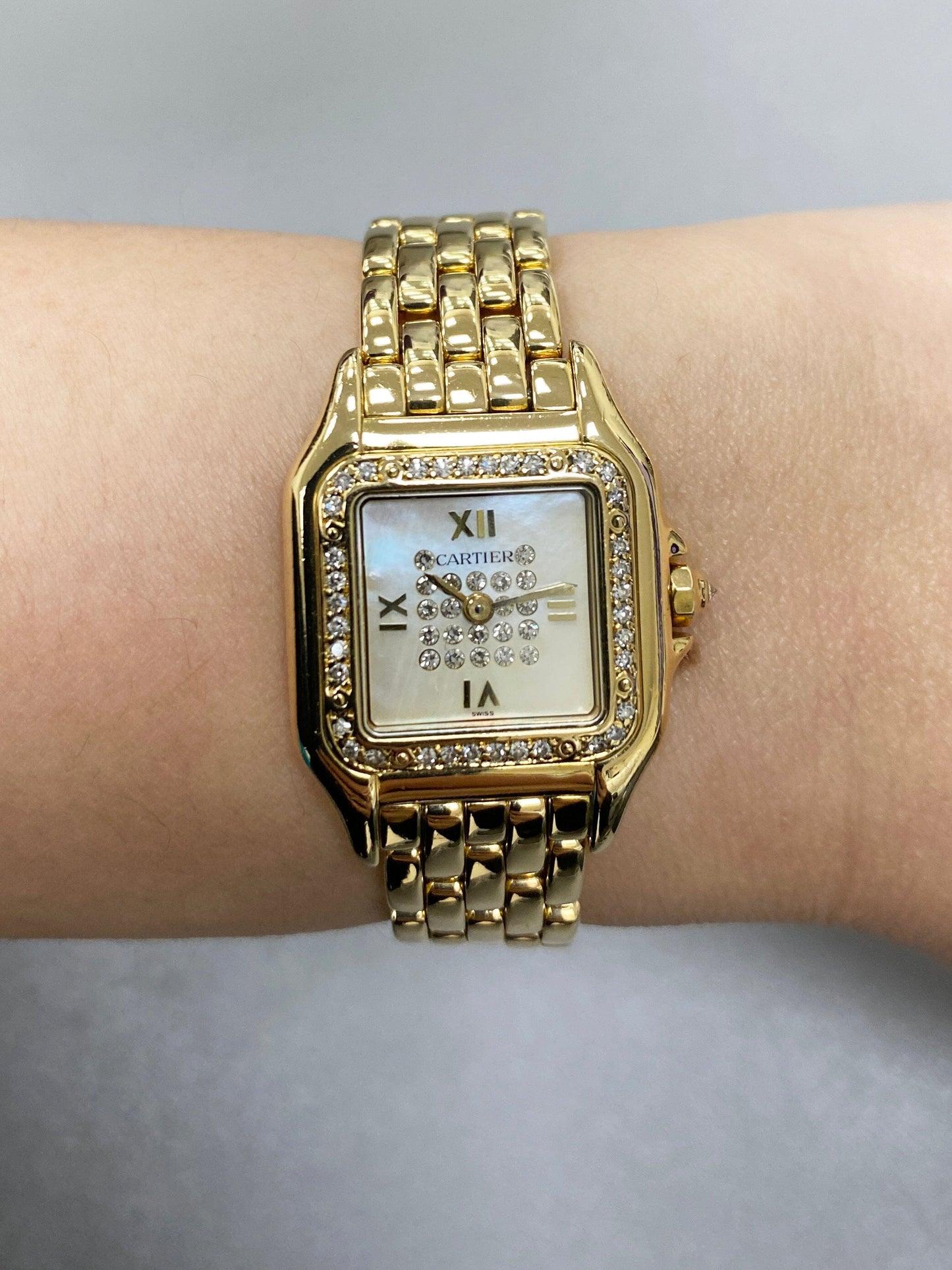 Cartier Panthere 8691 MOP Diamond Dial Ladies Watch - Watches