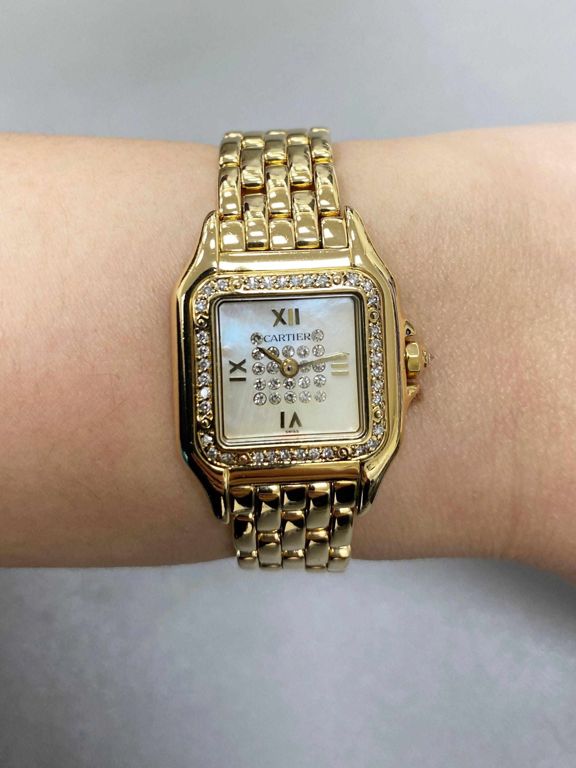 Cartier Panthere 8691 MOP Diamond Dial Ladies Watch - Watches