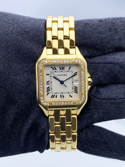 Cartier Panthere 88369 Diamond Bezel Ladies Watch - Wristwatch