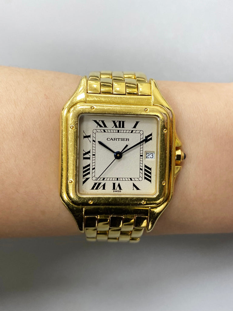 Cartier Panthere 883968 Large 18K Yellow Gold Mens Watch