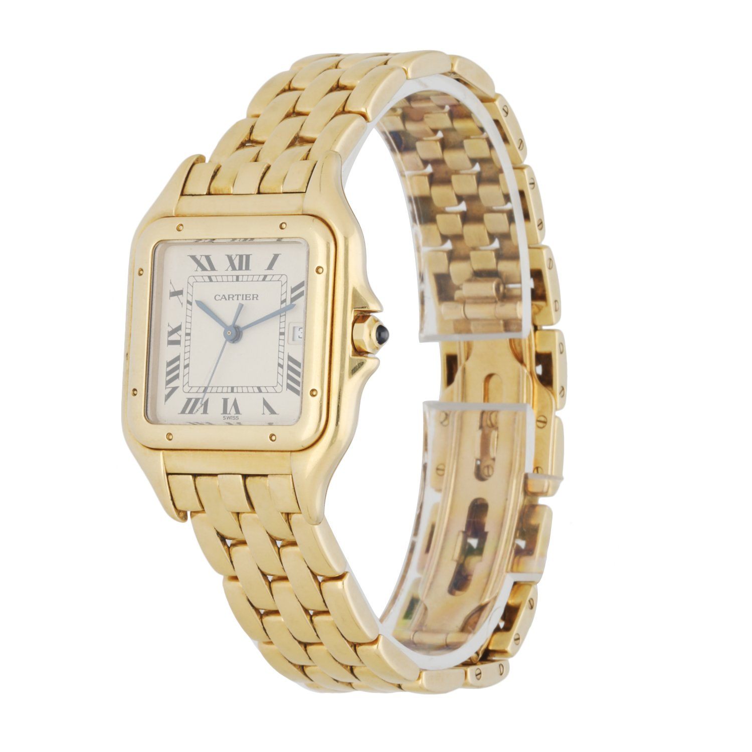 Cartier Panthere 887968 18k Yellow Gold Large Man’s Watch - Wristwatch
