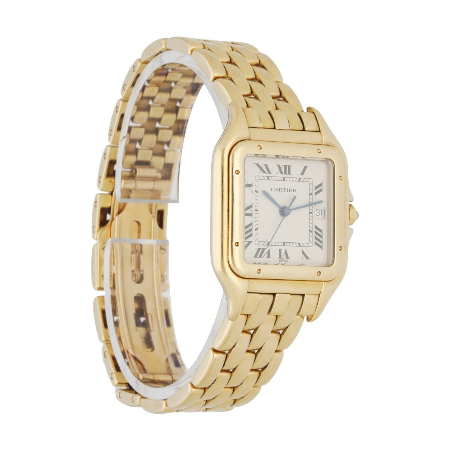 Cartier Panthere 887968 18k Yellow Gold Large Man’s Watch - Wristwatch
