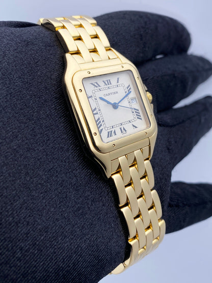 Cartier Panthere 887968 18K Yellow Gold Mens Watch Box And Papers - Wristwatch