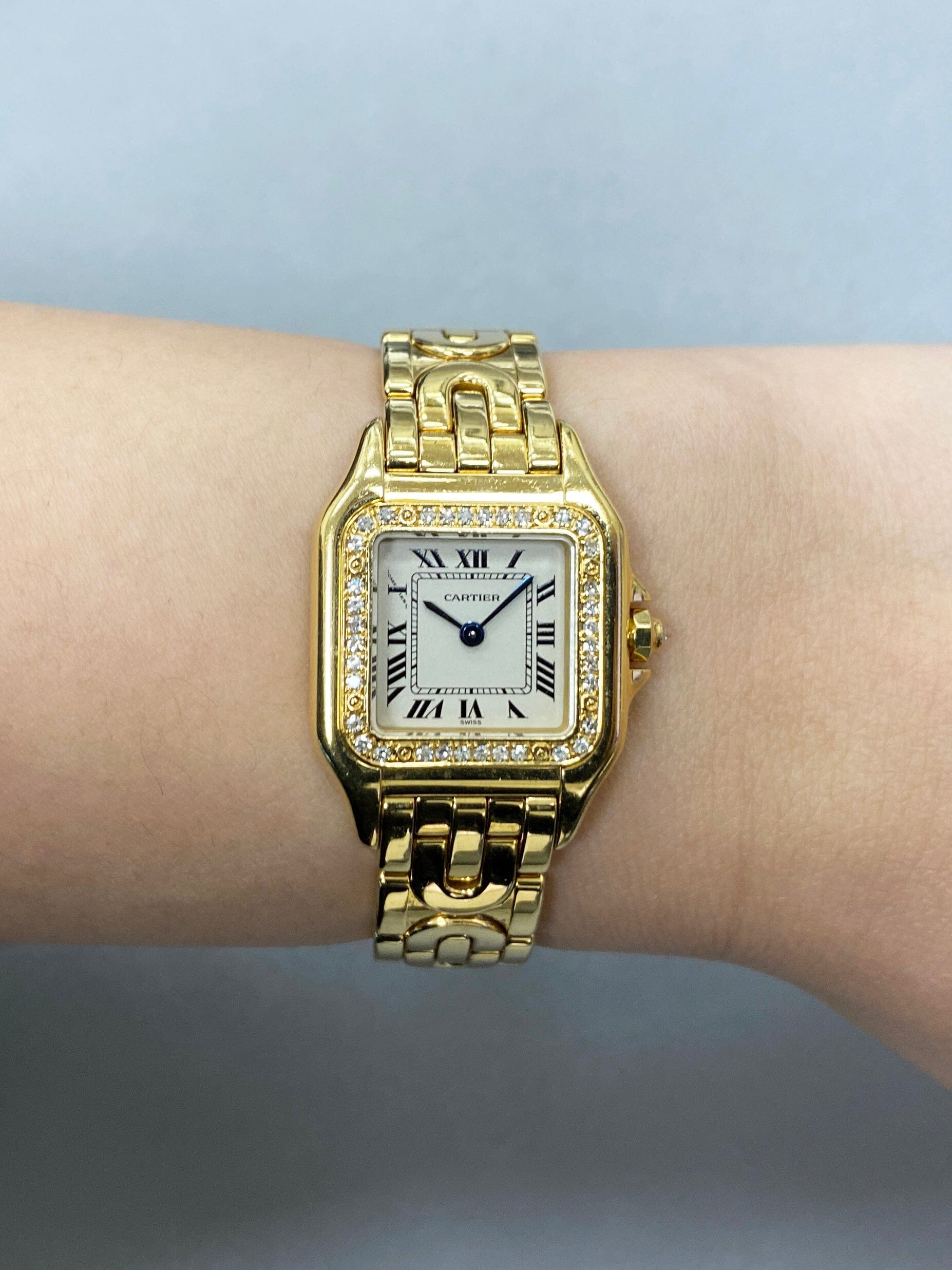 Cartier Panthere Art Deco WF3070N3 Diamond Ladies Watch - Wristwatch