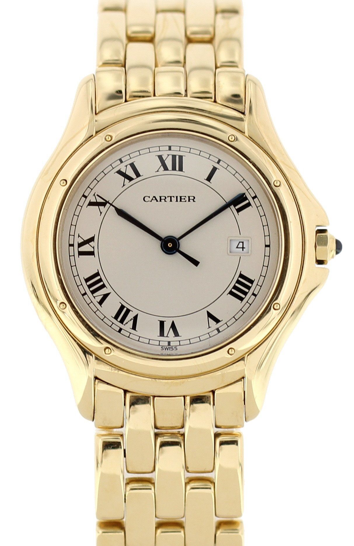 Cartier Panthere Cougar 887904 18k Yellow Gold Watch - Wristwatch