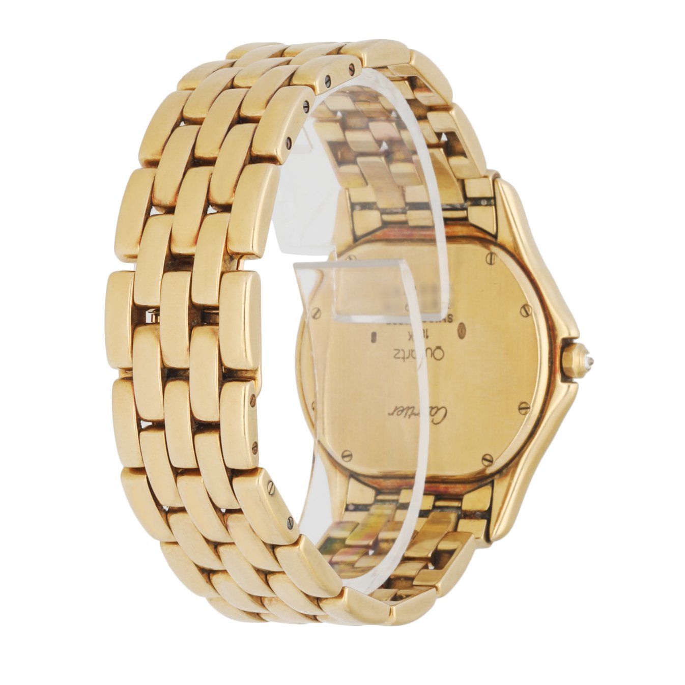 Cartier Cougar WF8006B9 Diamond 18K Yellow Gold Watch - Wristwatch