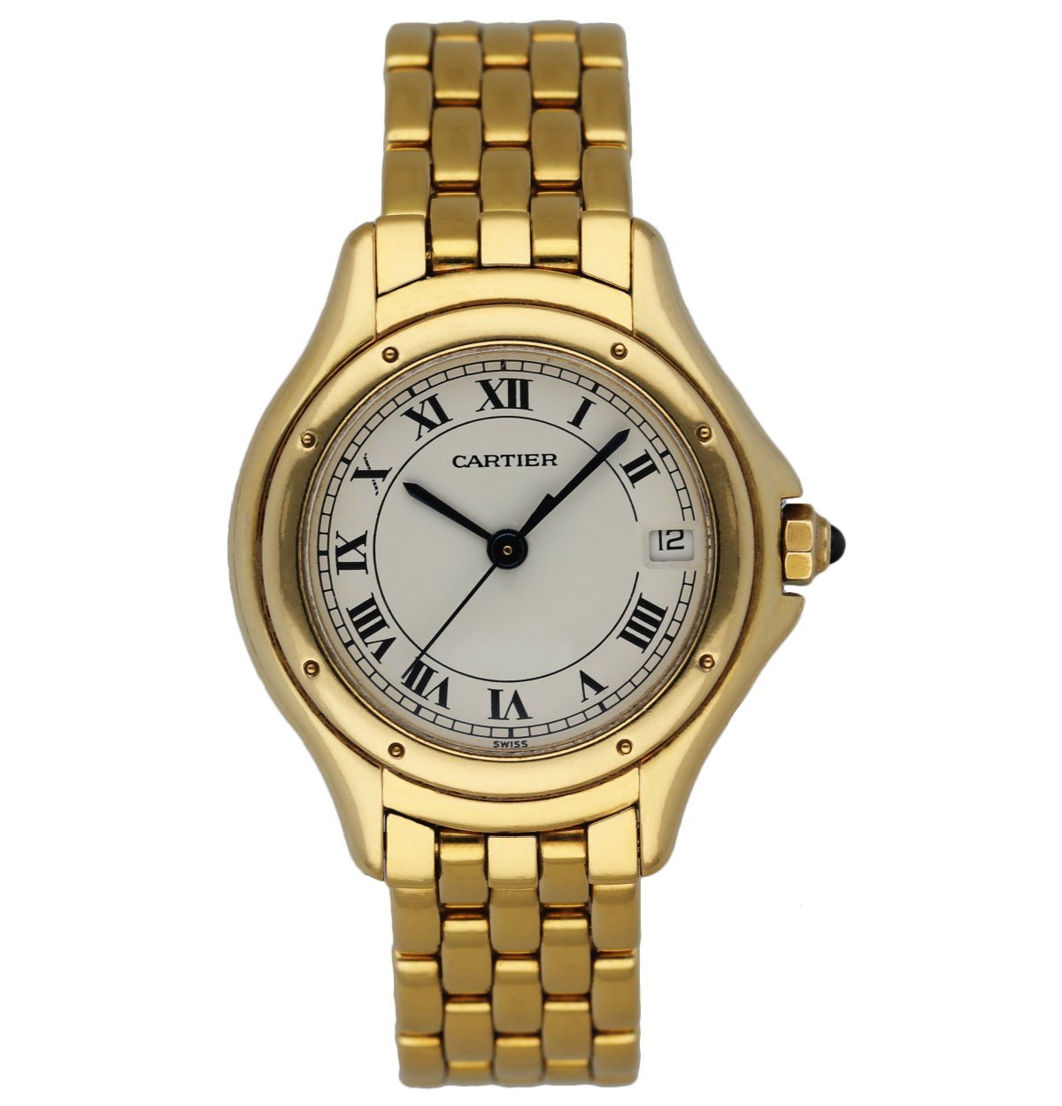 Cartier Panthere Cougar 887906 18k Yellow Gold Ladies Watch - Wristwatch