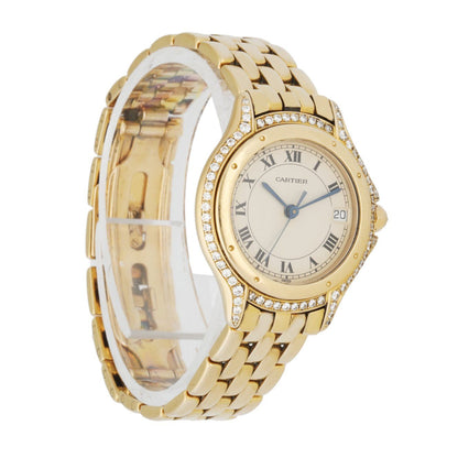 Cartier Panthere Cougar 887907 18K Yellow Gold & Diamond Ladies Watch - Wristwatch