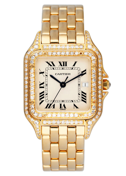 Cartier Panthere Large Size Diamond 18K Yellow Gold - Wristwatch