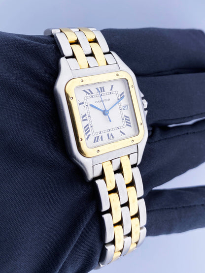 Cartier Panthere Jumbo 187957 Two Tone Mens Watch Box Papers - Wristwatch