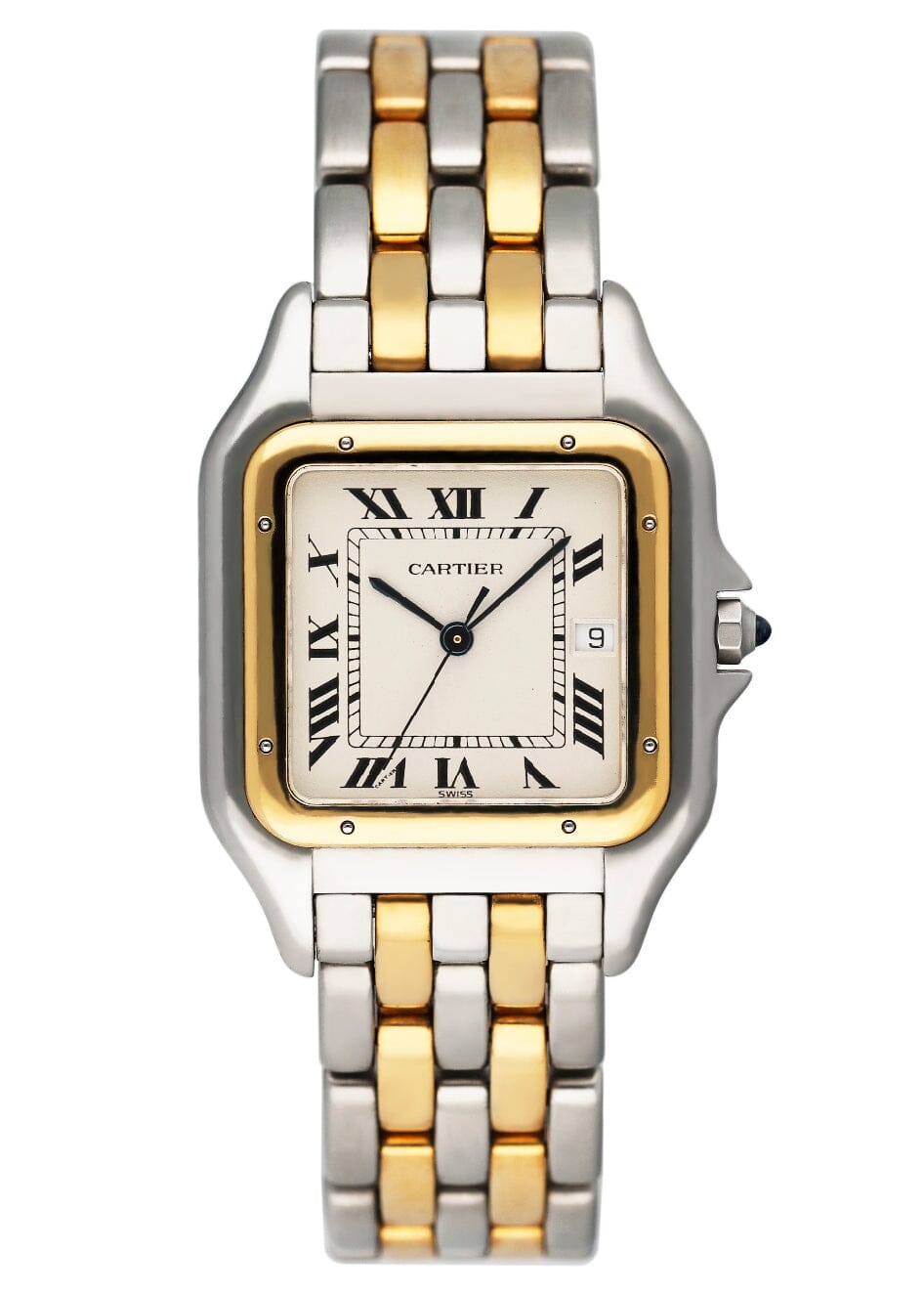 Cartier Panthere Jumbo 187957 Two Tone Mens Watch Box Papers - Wristwatch
