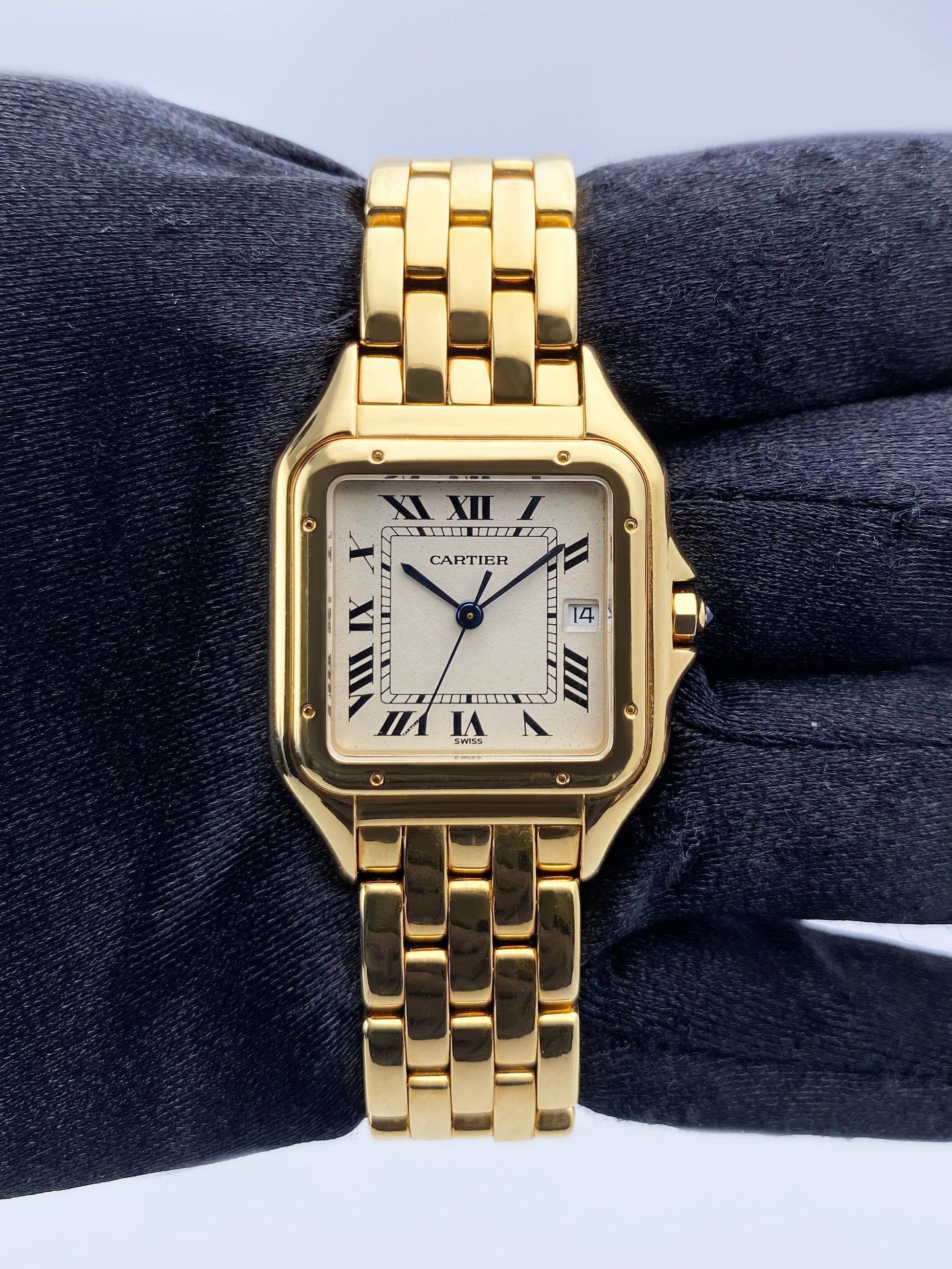 Cartier Panthere Large 18K Yellow Gold Mens Watch - Wristwatch