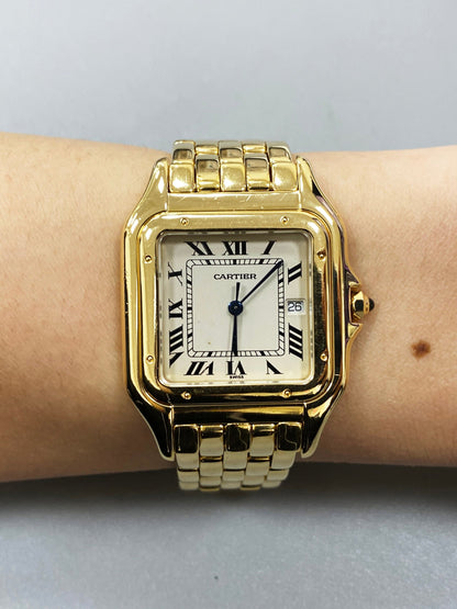 Cartier Panthere Jumbo 18K Yellow Gold Mens Watch