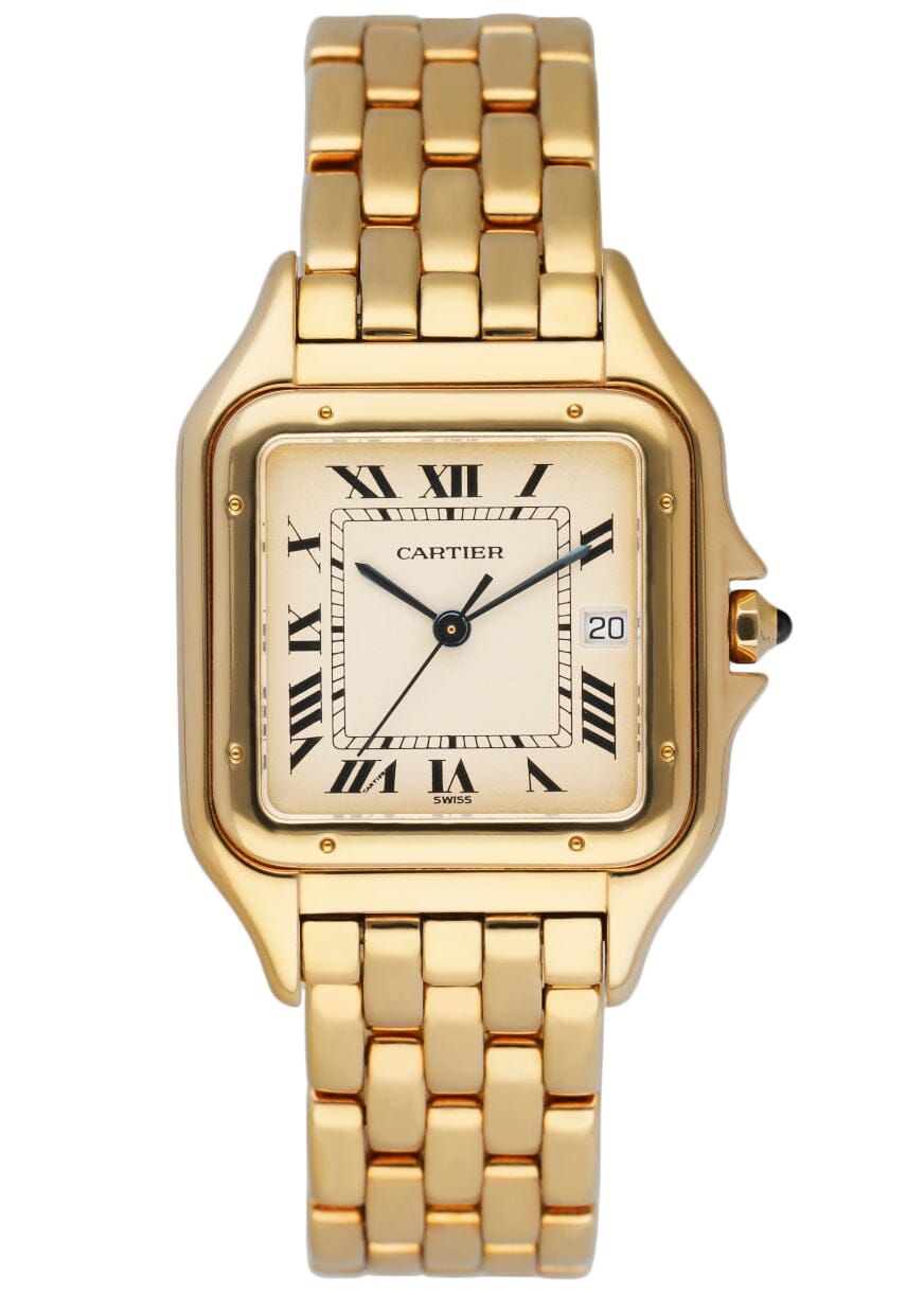 Cartier Panthere Large 18K Yellow Gold Mens Watch - Wristwatch