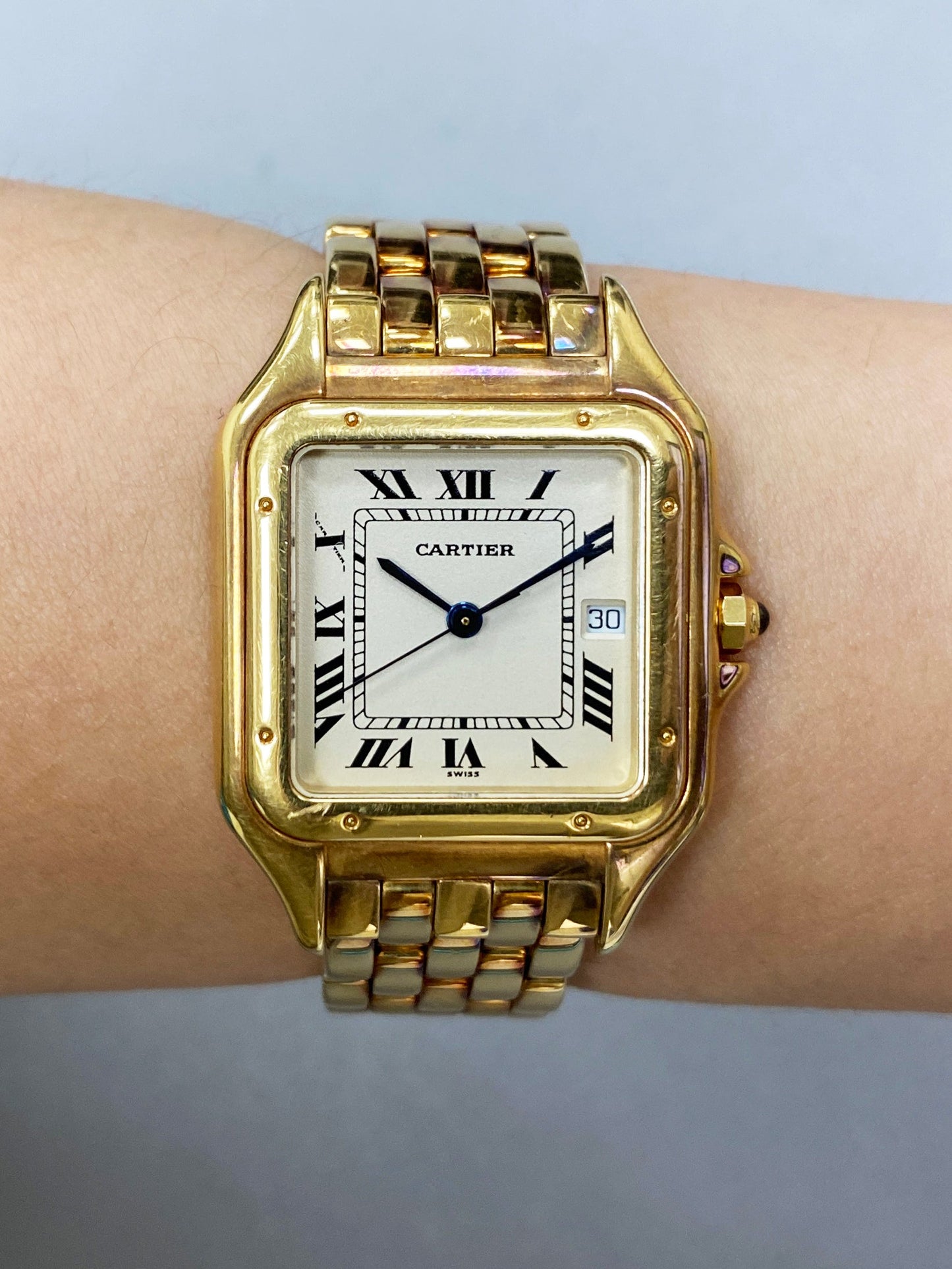 Cartier Panthere Large 106000M 18K Yellow Gold Mens Watch - Wristwatch