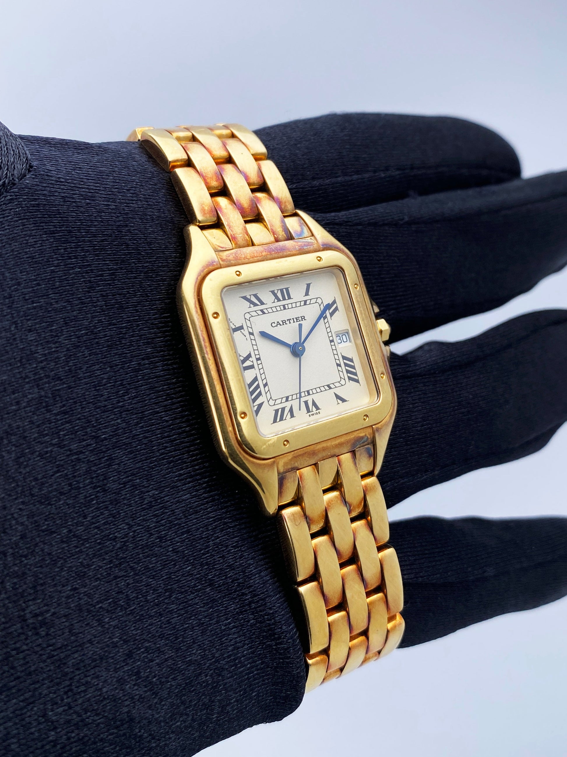 Cartier Panthere Large 106000M 18K Yellow Gold Mens Watch - Wristwatch