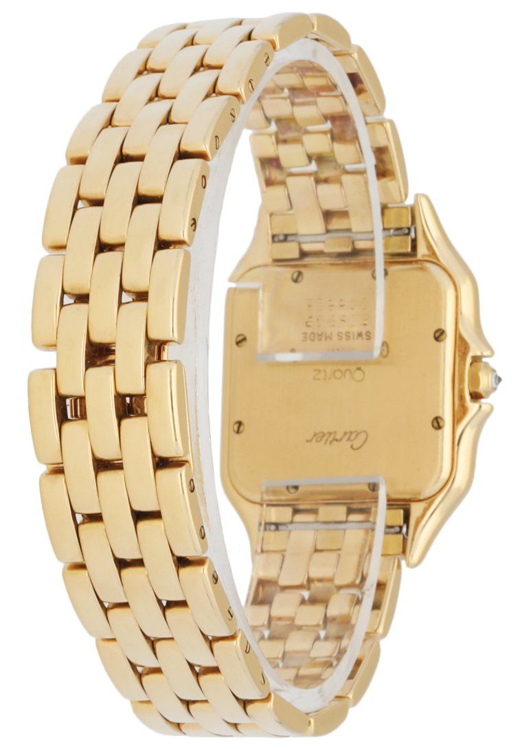 Cartier Panthere Large 18K Yellow Gold Factory Diamonds Watch