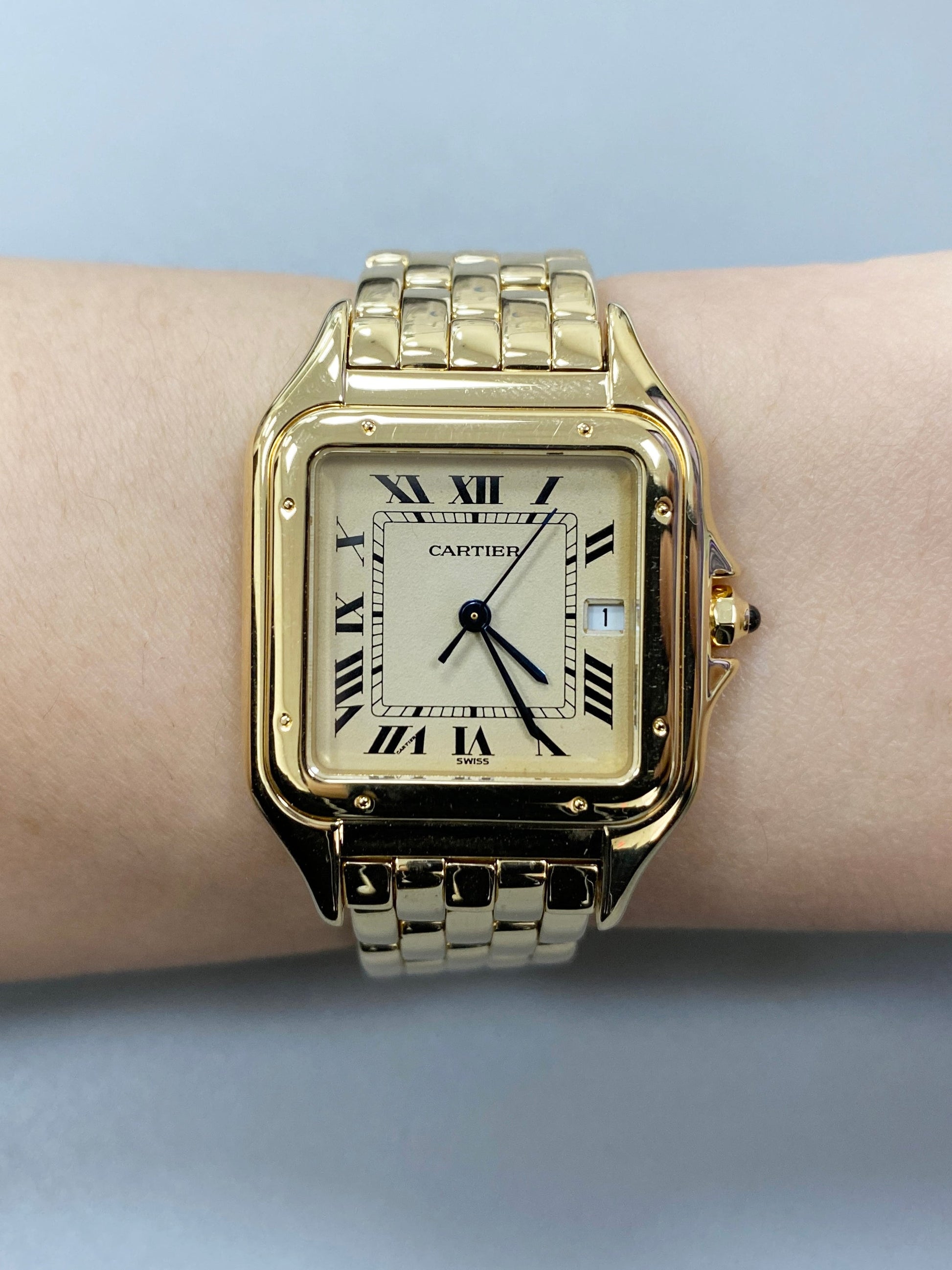 Cartier Panthere Large 18K Yellow Gold Mens Watch
