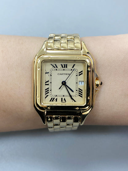 Cartier Panthere Large 18K Yellow Gold Mens Watch
