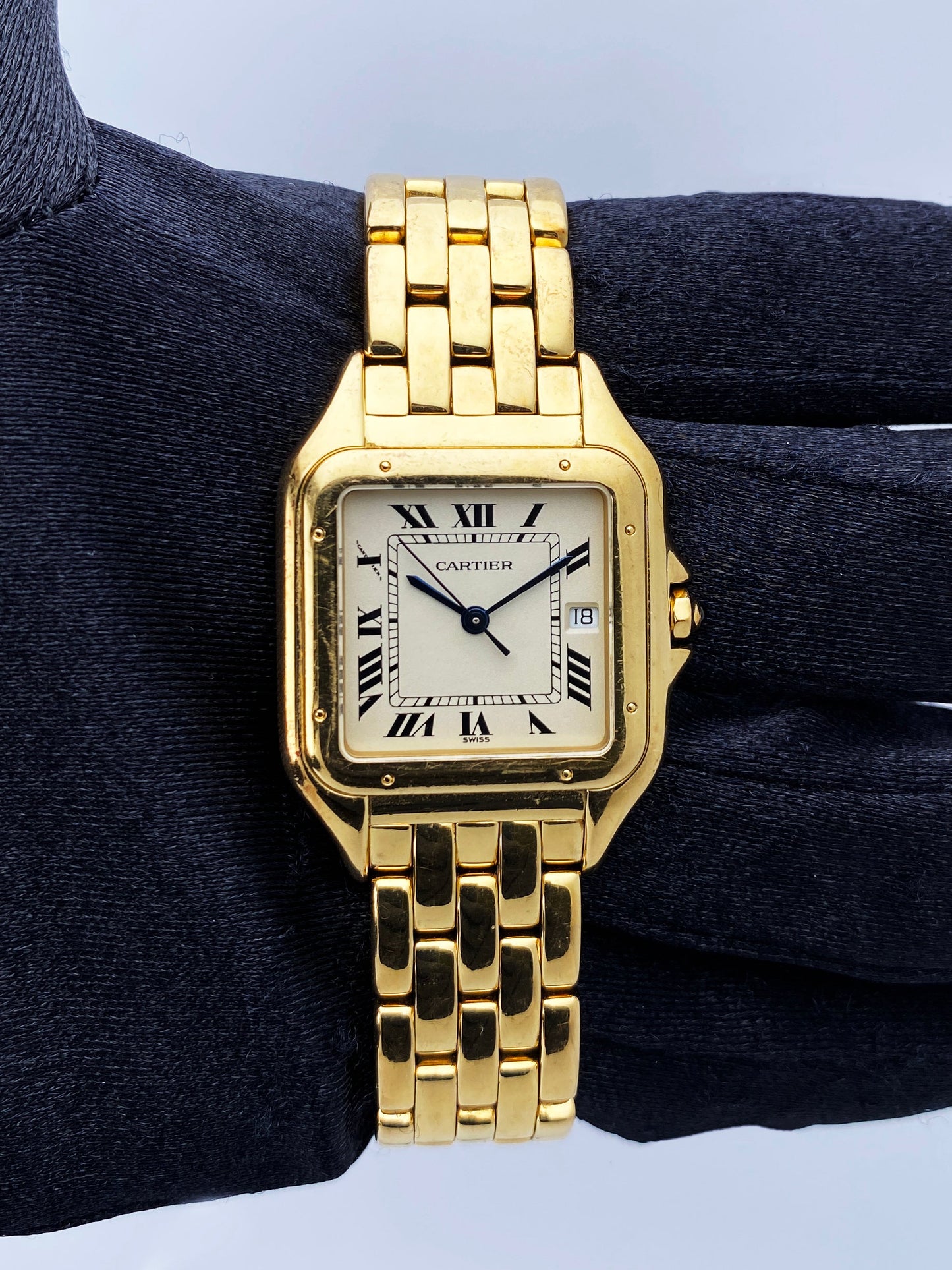 Cartier Panthere Large 18K Yellow Gold Mens Watch - Virtual