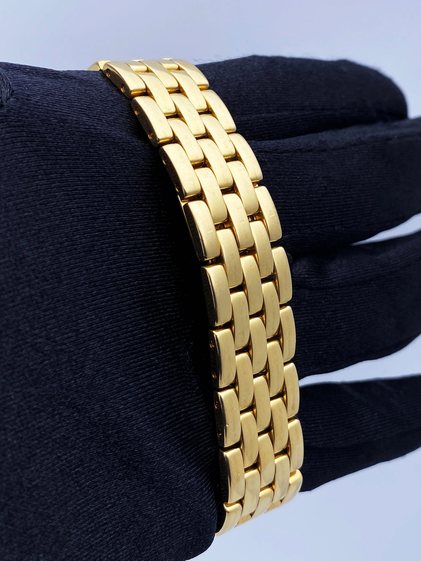 Cartier Panthere Large Size Diamond 18K Yellow Gold Watch - Wristwatch