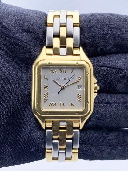 Cartier Panthere Large W25039L6 Two Tone Mens Watch Box Papers