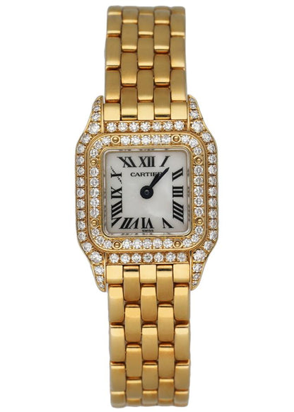 Cartier Panthere Mini 11301 18K Yellow Gold & Diamond MOP Ladies Watch - Wristwatch