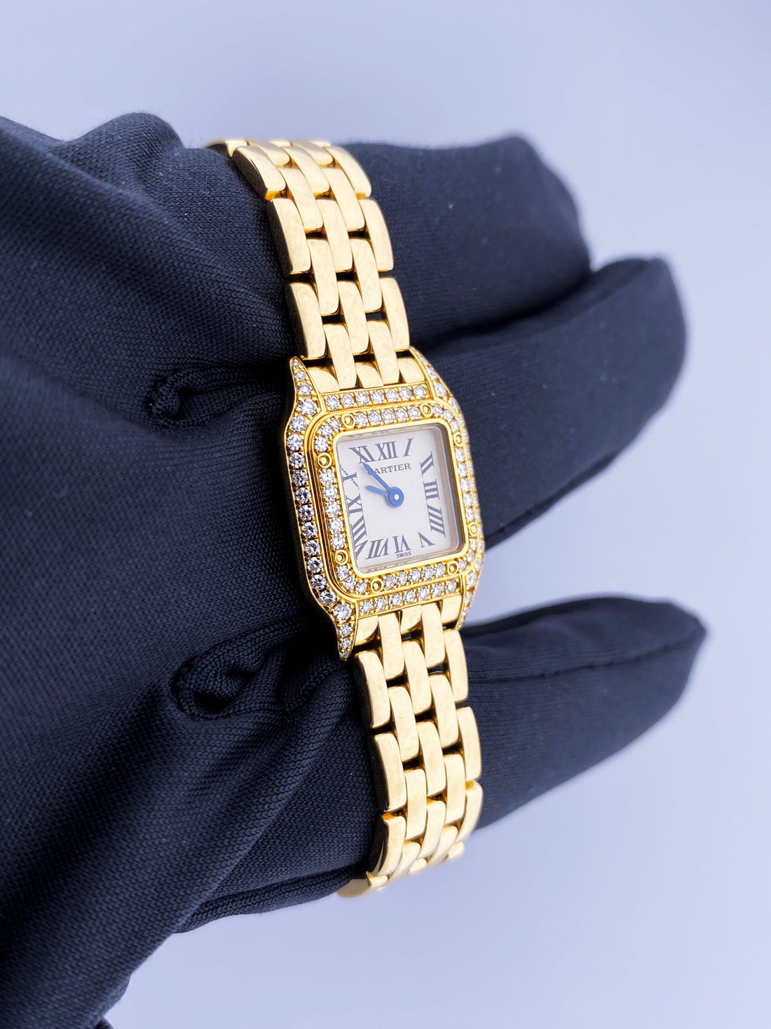 Cartier Panthere Mini 1131-1 18K Yellow Gold Diamond Set Ladies