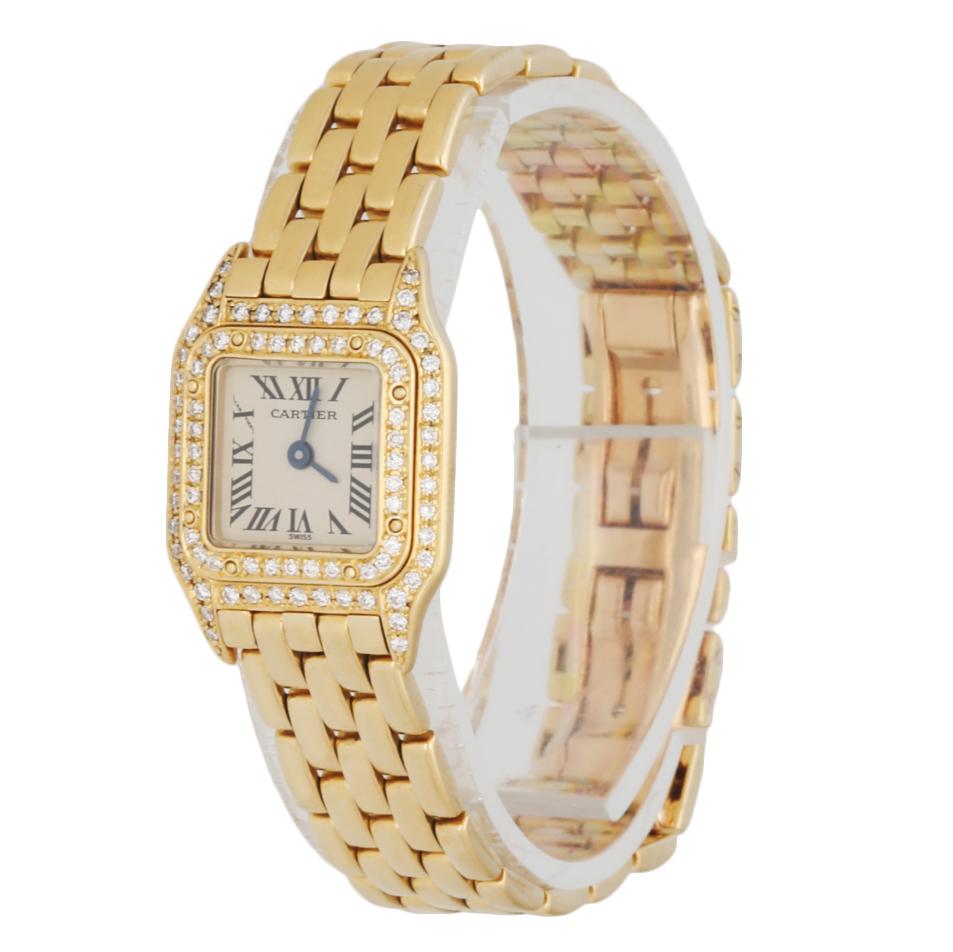 Cartier Panthere Mini 1131-1 18K Yellow Gold & Diamond Set Ladies Watch