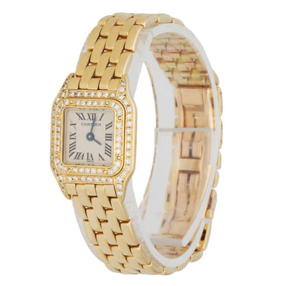 Cartier Panthere Mini 1131-1 18K Yellow Gold & Diamond Set Ladies Watch